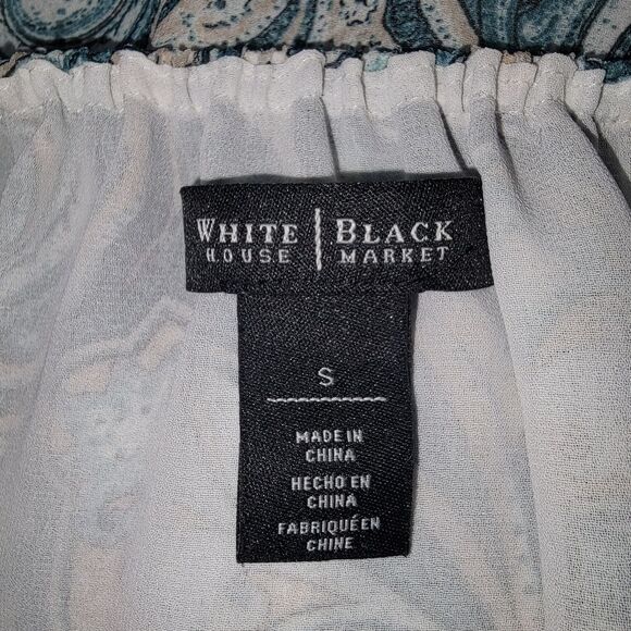 Whbm floral paisley open sleeve peasant top size Small - Picture 8 of 8